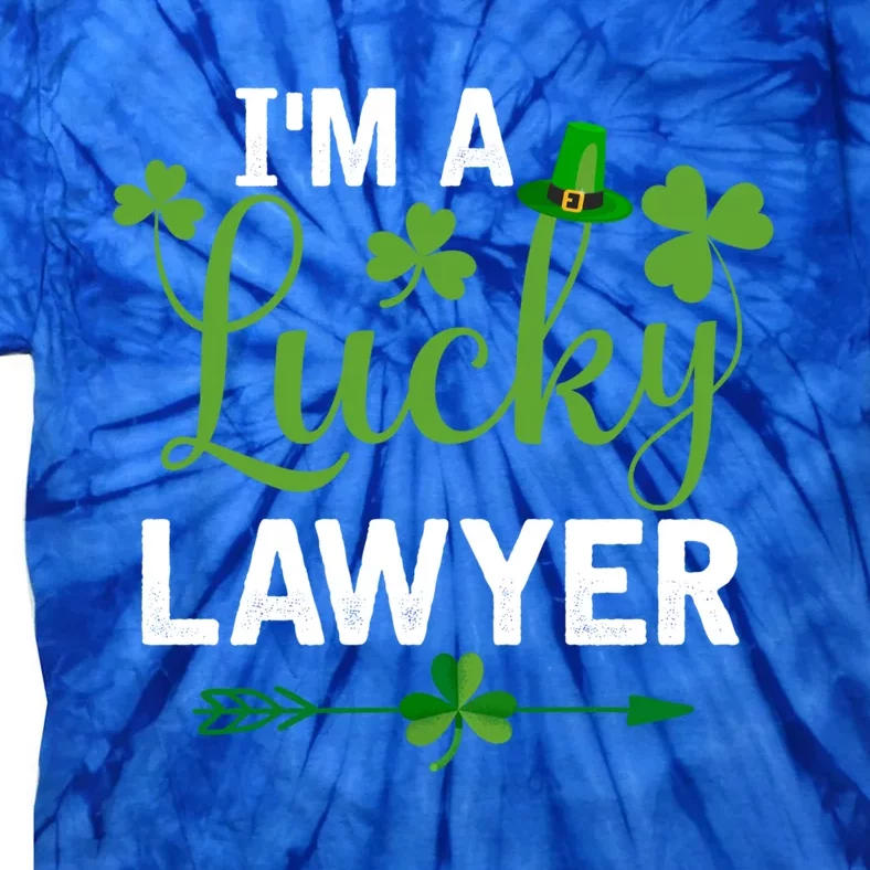 Funny Irish St Patricks Day Costume I'm A Lucky Lawyer Gift Tie-Dye T-Shirt