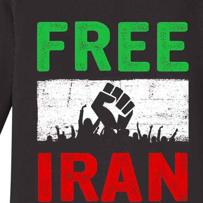 Free Iran Stand With The Women Of Iran Baby Long Sleeve Bodysuit