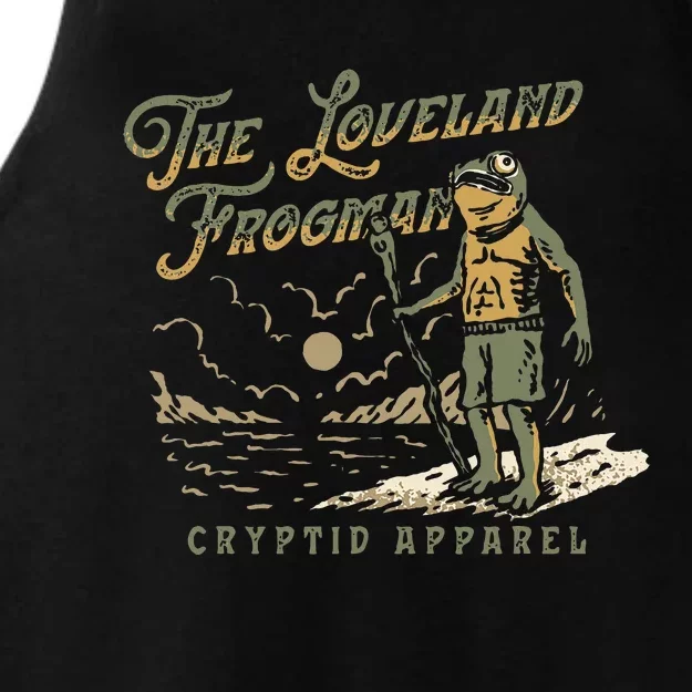 Frog I Saw The Loveland Frogman Ladies Tri-Blend Wicking Tank