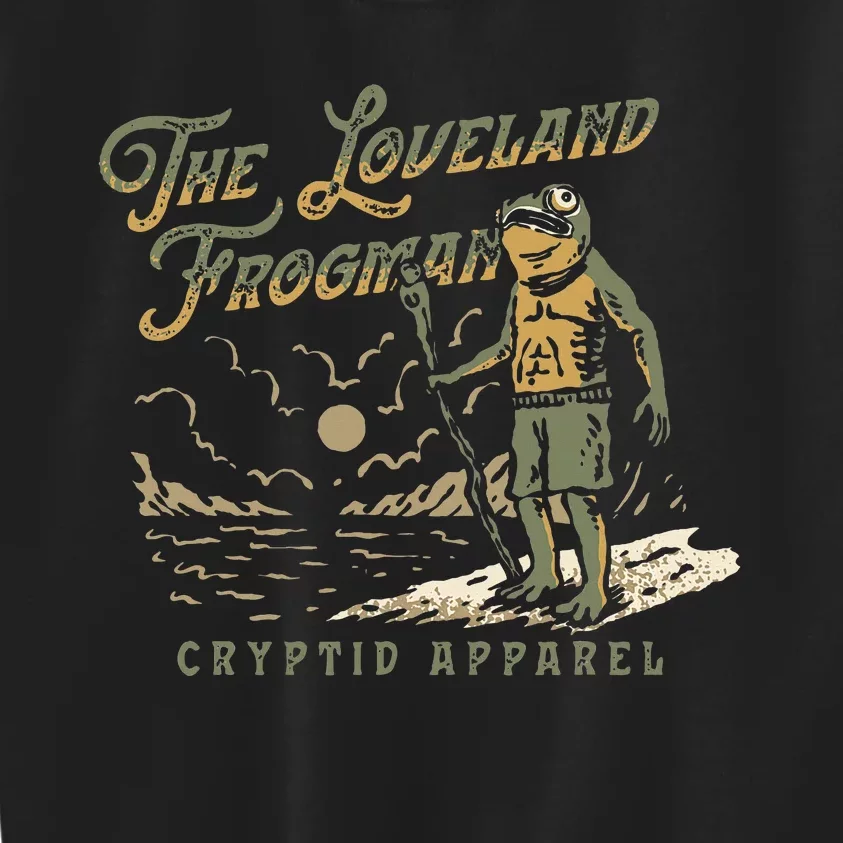 Frog I Saw The Loveland Frogman Kids Sweatshirt