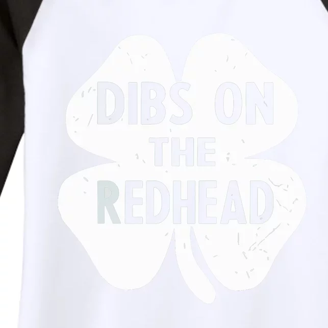 Funny Irish St Patricks Day Shamrock Dibs On The Redhead Women's Tri-Blend 3/4-Sleeve Raglan Shirt