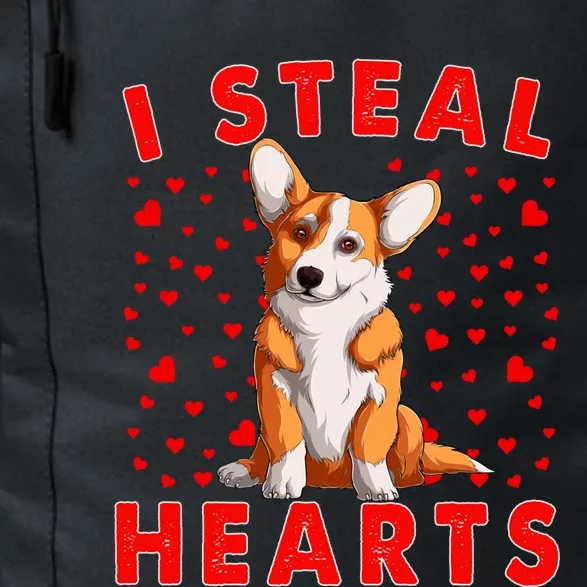 Funny I Steal Hearts Corgi Dog Owners Happy Valentine's Day Gift Daily Commute Backpack