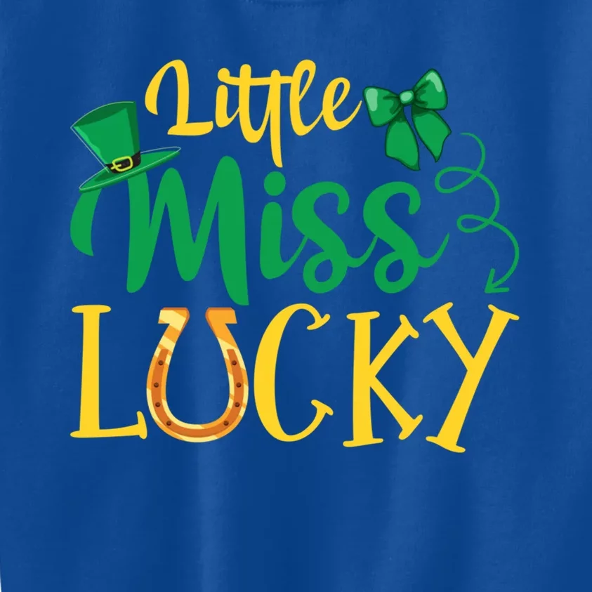 Funny Irish St Patricks Day Shenanigans Little Miss Lucky Funny Gift Kids Sweatshirt