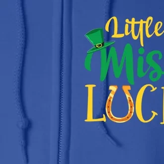 Funny Irish St Patricks Day Shenanigans Little Miss Lucky Funny Gift Full Zip Hoodie