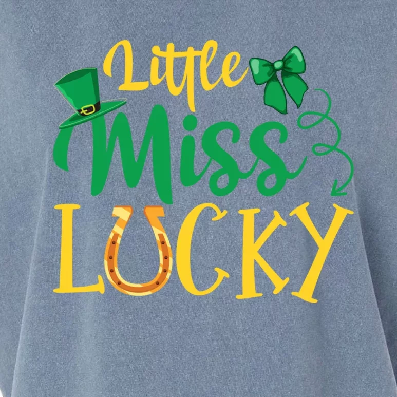 Funny Irish St Patricks Day Shenanigans Little Miss Lucky Funny Gift Garment-Dyed Women's Muscle Tee