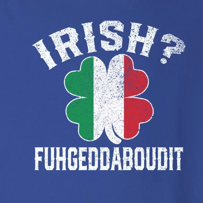 Fuhgeddaboudit Italian St Patrick's Day Italy Flag Shamrock Great Gift Toddler Long Sleeve Shirt