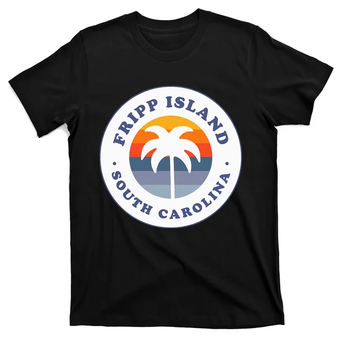 Fripp Island South Carolina Sc Retro Palm Tree Souvenir T-Shirt