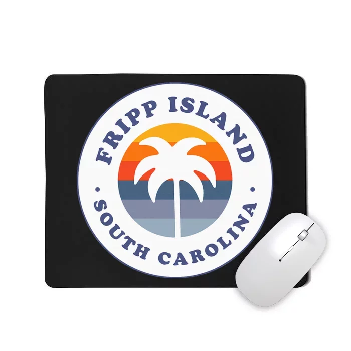 Fripp Island South Carolina Sc Retro Palm Tree Souvenir Mousepad