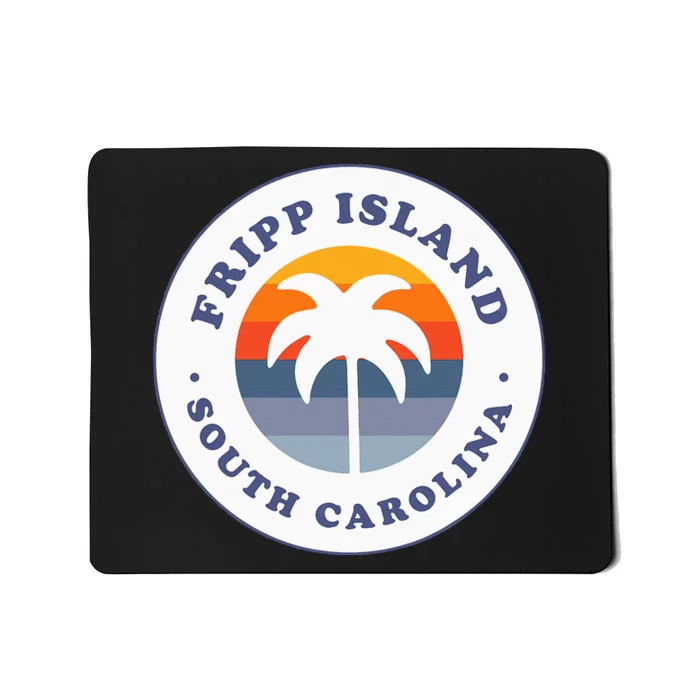 Fripp Island South Carolina Sc Retro Palm Tree Souvenir Mousepad