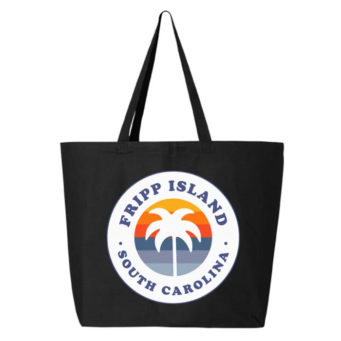 Fripp Island South Carolina Sc Retro Palm Tree Souvenir 25L Jumbo Tote