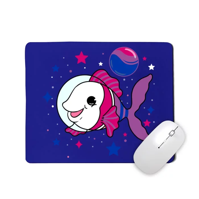 Fish In Space Bisexual Pride Gift Mousepad