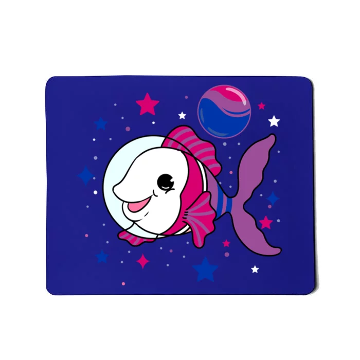 Fish In Space Bisexual Pride Gift Mousepad