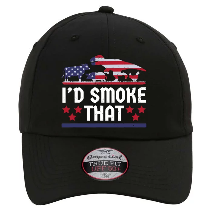 Funny ID Smoke That Bbq Barbeque Patriot Dinosaur The Original Performance Cap