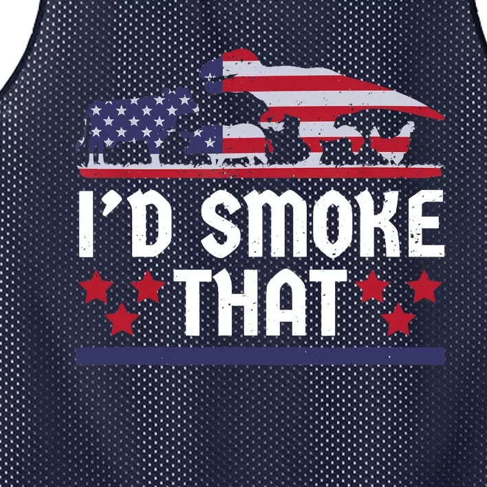 Funny ID Smoke That Bbq Barbeque Patriot Dinosaur Mesh Reversible Basketball Jersey Tank