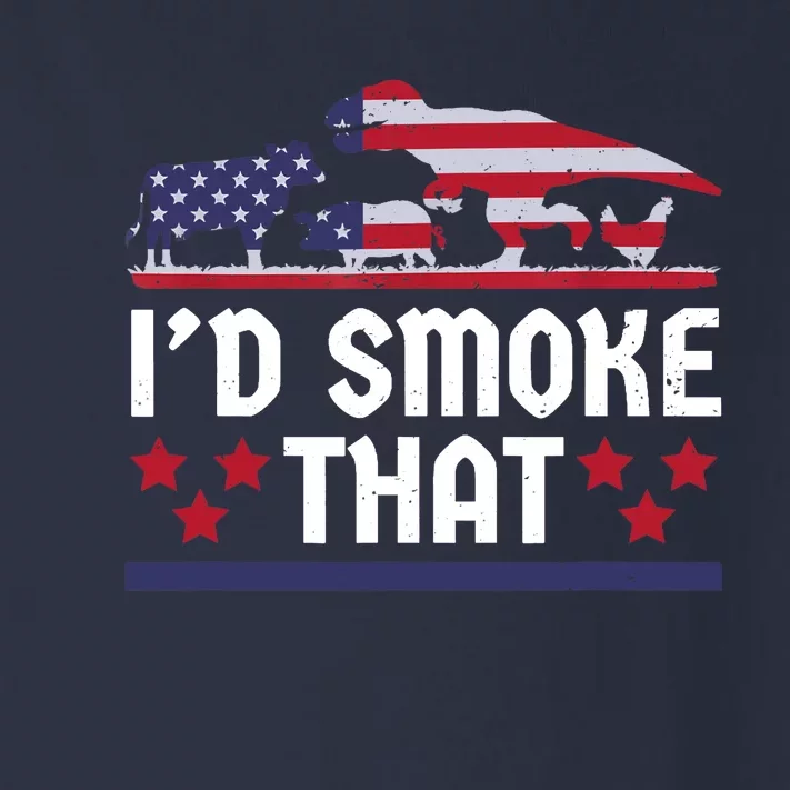 Funny ID Smoke That Bbq Barbeque Patriot Dinosaur Toddler Long Sleeve Shirt