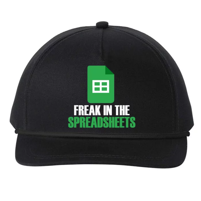 Freak In Spreadsheets Excel Accountant Accounting Snapback Five-Panel Rope Hat