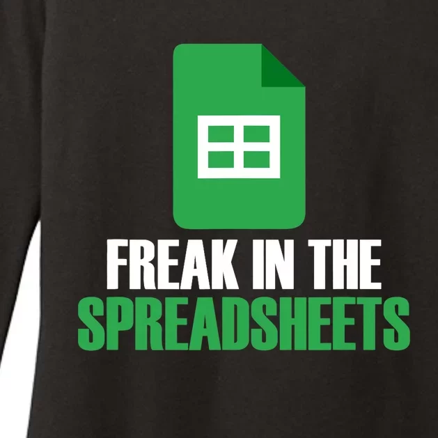 Freak In Spreadsheets Excel Accountant Accounting Womens CVC Long Sleeve Shirt