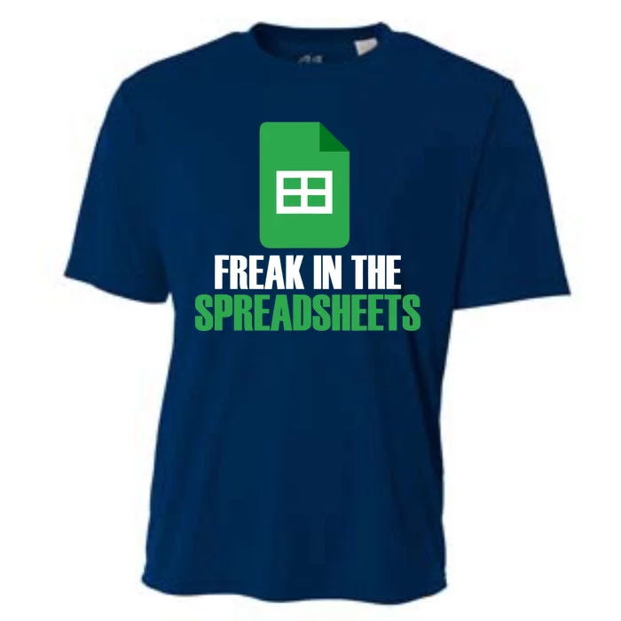 Freak In Spreadsheets Excel Accountant Accounting Cooling Performance Crew T-Shirt