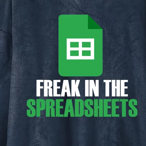 Freak In Spreadsheets Excel Accountant Accounting Hooded Wearable Blanket