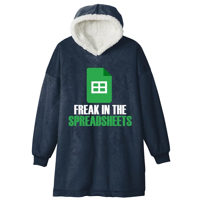 Freak In Spreadsheets Excel Accountant Accounting Hooded Wearable Blanket