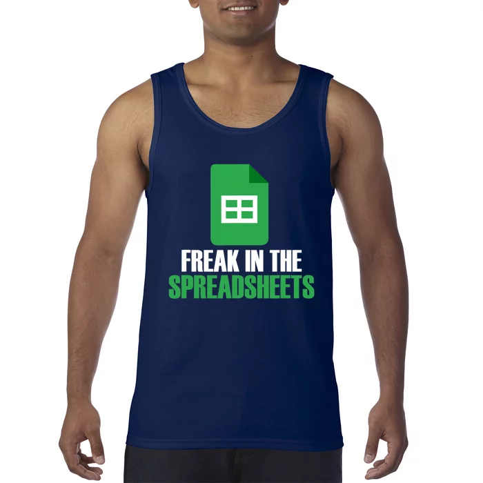 Freak In Spreadsheets Excel Accountant Accounting Tank Top