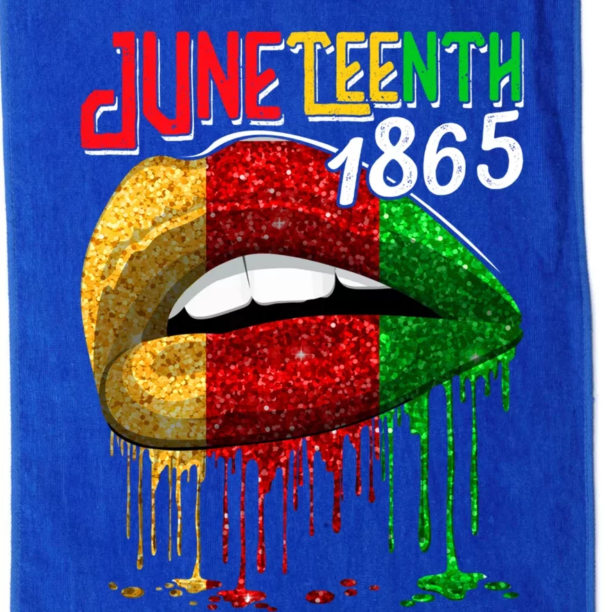 Free Ish Since 1865 Black History Month Melanin Juneteenth Cute Gift Platinum Collection Golf Towel