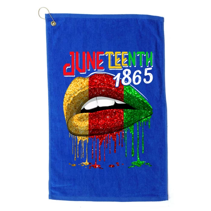 Free Ish Since 1865 Black History Month Melanin Juneteenth Cute Gift Platinum Collection Golf Towel