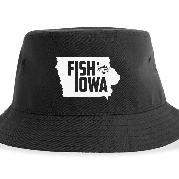 Fish Iowa State Pride Fishing Sustainable Bucket Hat