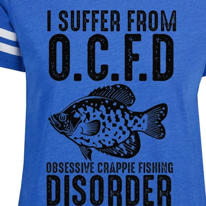 Funny I Suffer From Ocfd Obsessive Crappie Fishing Disoder Enza Ladies Jersey Football T-Shirt