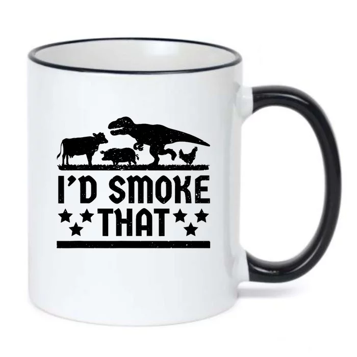 Funny Id Smoke That Bbq Barbeque Dinosaur Black Color Changing Mug