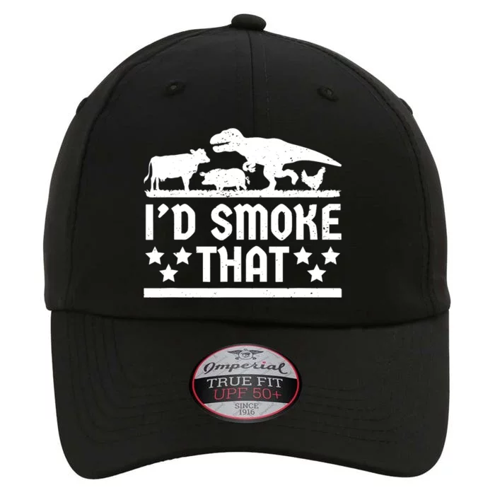 Funny Id Smoke That Bbq Barbeque Dinosaur The Original Performance Cap