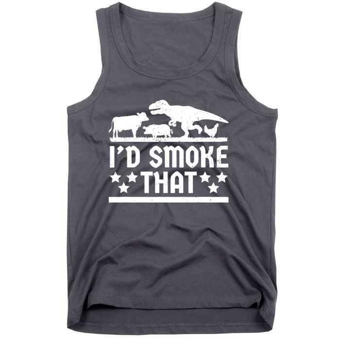 Funny Id Smoke That Bbq Barbeque Dinosaur Tank Top