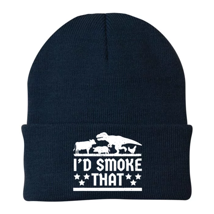 Funny Id Smoke That Bbq Barbeque Dinosaur Knit Cap Winter Beanie