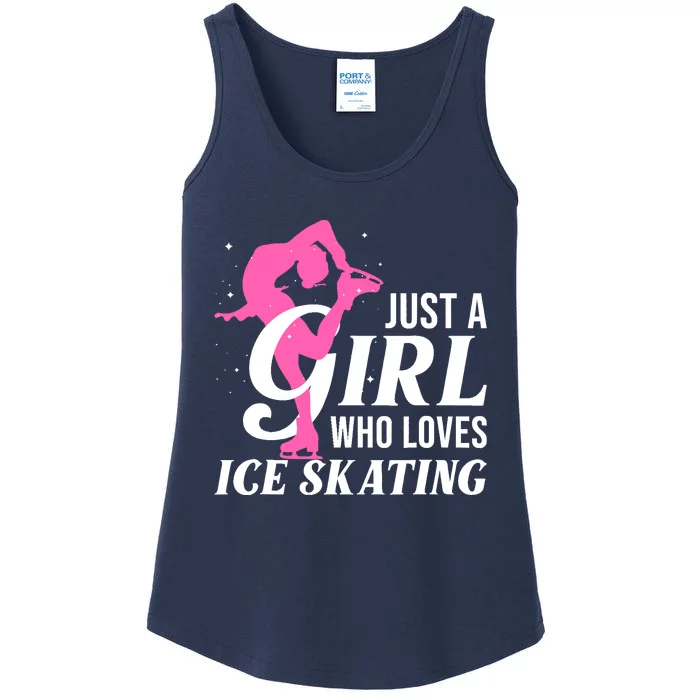 Funny Ice Skating Gift For Girl Wo Skater Figure Skating Ladies Essential Tank