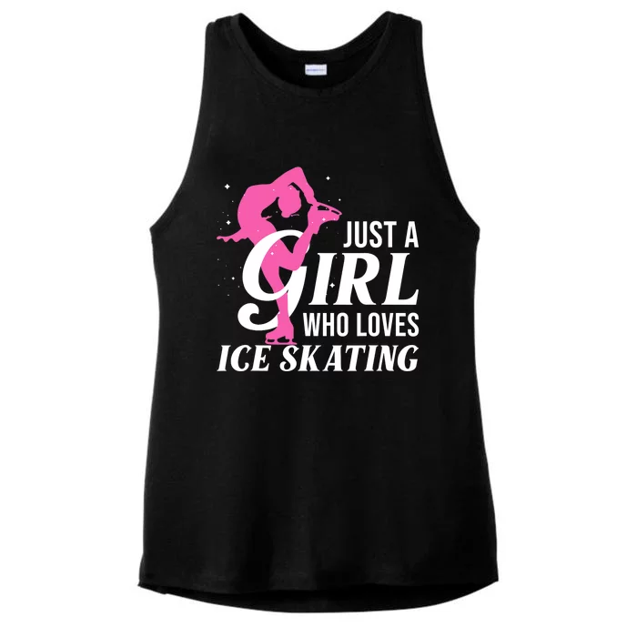 Funny Ice Skating Gift For Girls Wo Skater Ladies Tri-Blend Wicking Tank