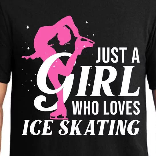 Funny Ice Skating Gift For Girls Wo Skater Pajama Set