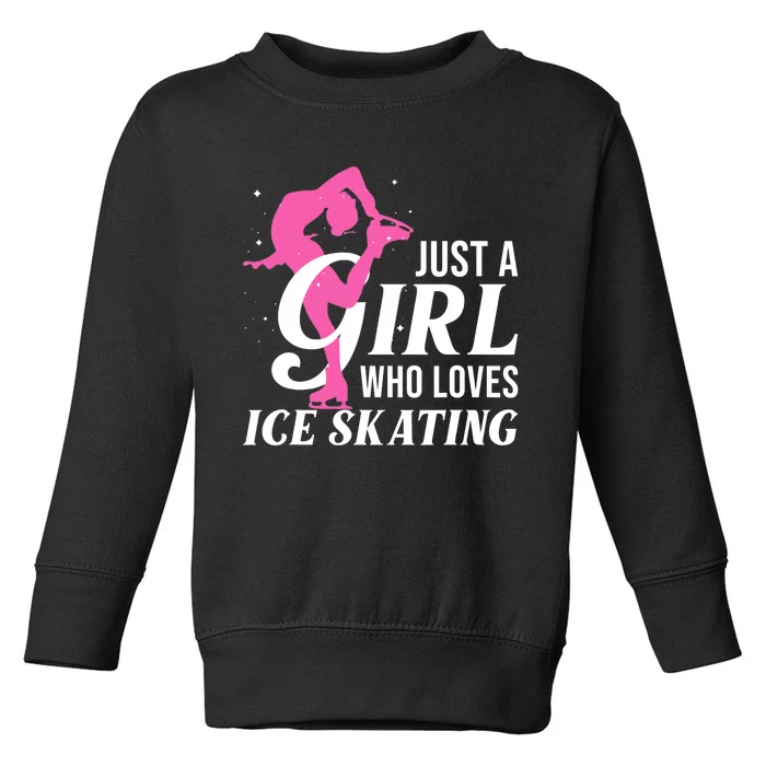 Funny Ice Skating Gift For Girls Wo Skater Toddler Sweatshirt