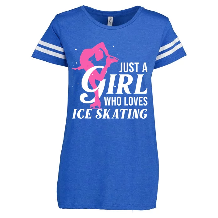 Funny Ice Skating Gift For Girls Wo Skater Enza Ladies Jersey Football T-Shirt