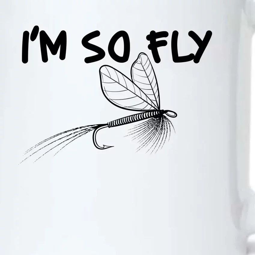 Funny I'm So Fly Fish Lure Fishing Fan Black Color Changing Mug