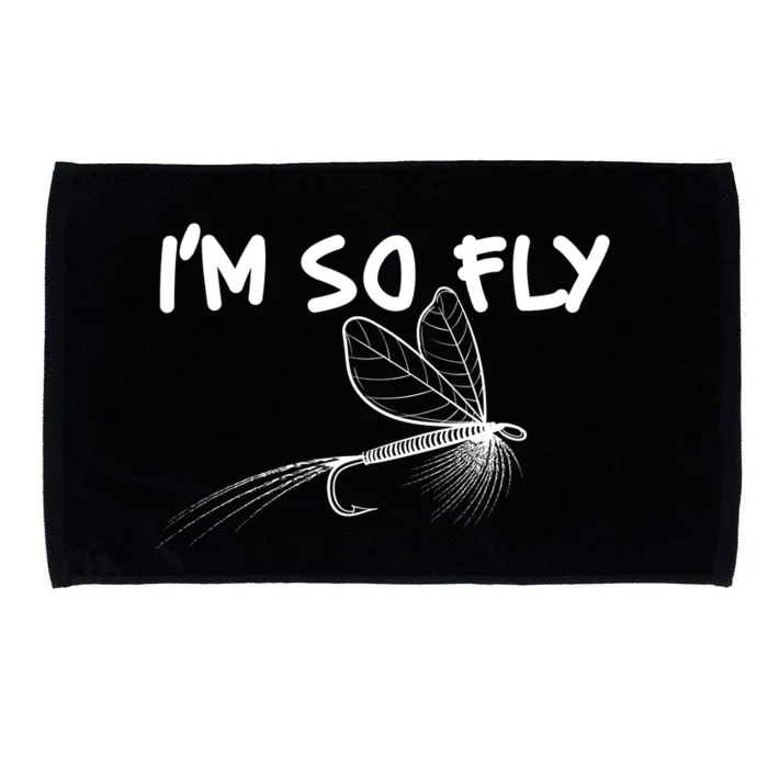 Funny I'm So Fly Fish Lure Fishing Fan Microfiber Hand Towel