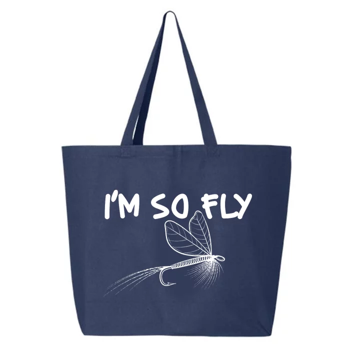 Funny I'm So Fly Fish Lure Fishing Fan 25L Jumbo Tote