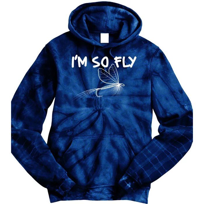 Funny I'm So Fly Fish Lure Fishing Fan Tie Dye Hoodie