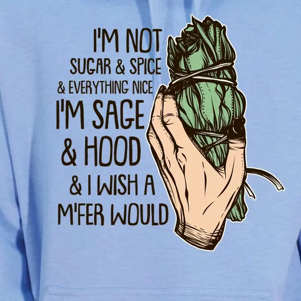 Funny I'm Sage And Hood And I Wish A M'Fer Would Unisex Surf Hoodie