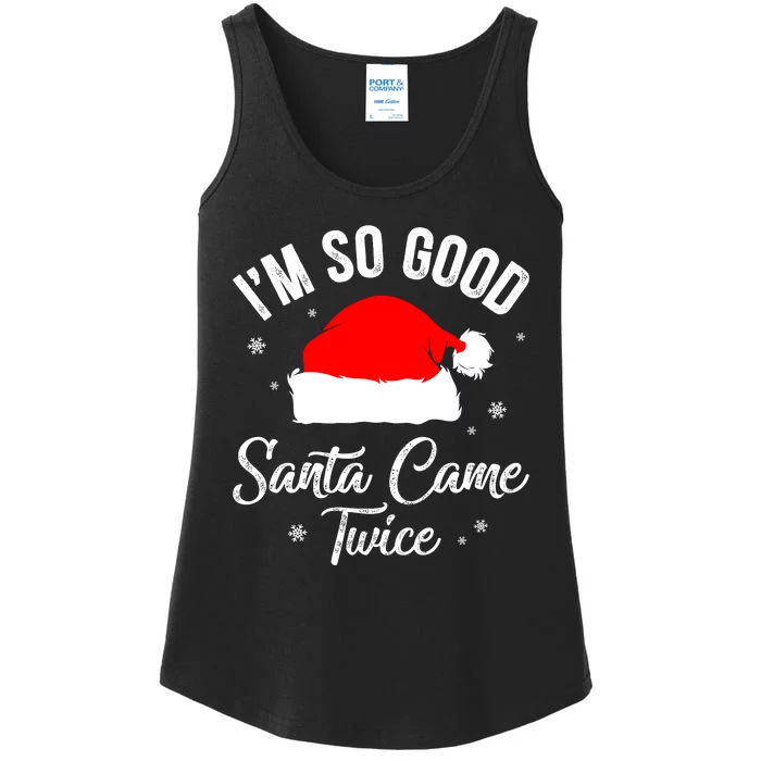 Funny Im So Good Santa Came Santa Hat Christmas Ladies Essential Tank