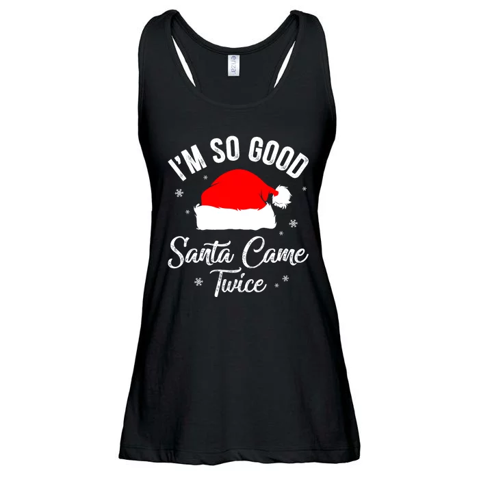 Funny Im So Good Santa Came Santa Hat Christmas Ladies Essential Flowy Tank