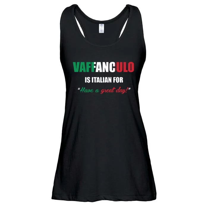 Funny Italian Saying Vaffanculo Have A Great Day Gift Ladies Essential Flowy Tank