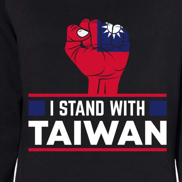 Fist I Stand With Taiwan Cool Gift Womens California Wash Sweatshirt