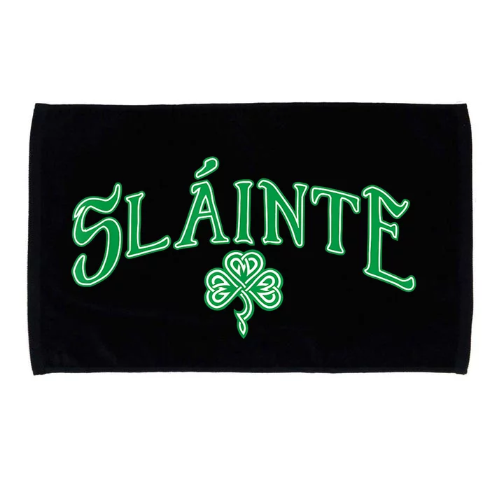 Funny Irish Slainte Gaelic Cheers Gift Microfiber Hand Towel