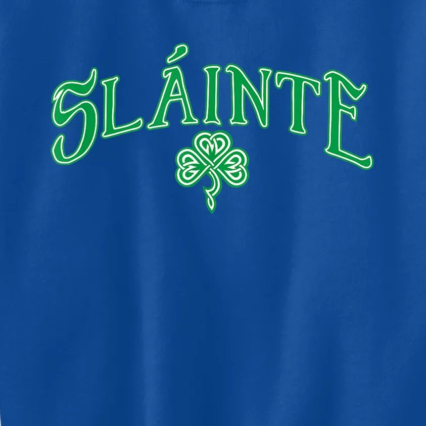 Funny Irish Slainte Gaelic Cheers Gift Kids Sweatshirt