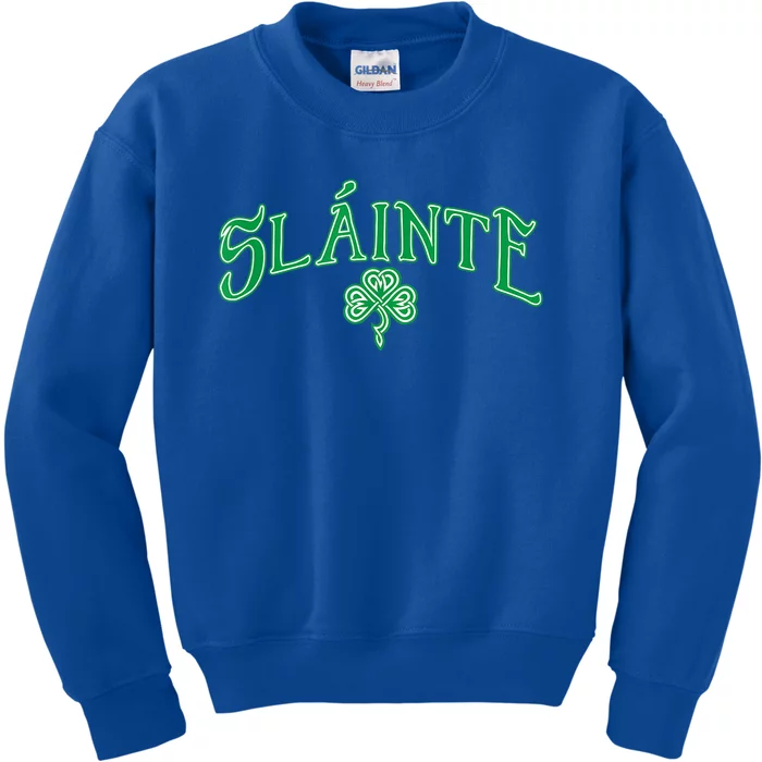 Funny Irish Slainte Gaelic Cheers Gift Kids Sweatshirt